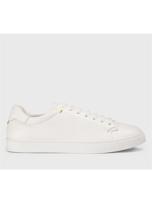 LEATHER SNEAERS DOUCALS | DU3552SPENUF281EW11PLONGE NATURALE/F.DO GESSO